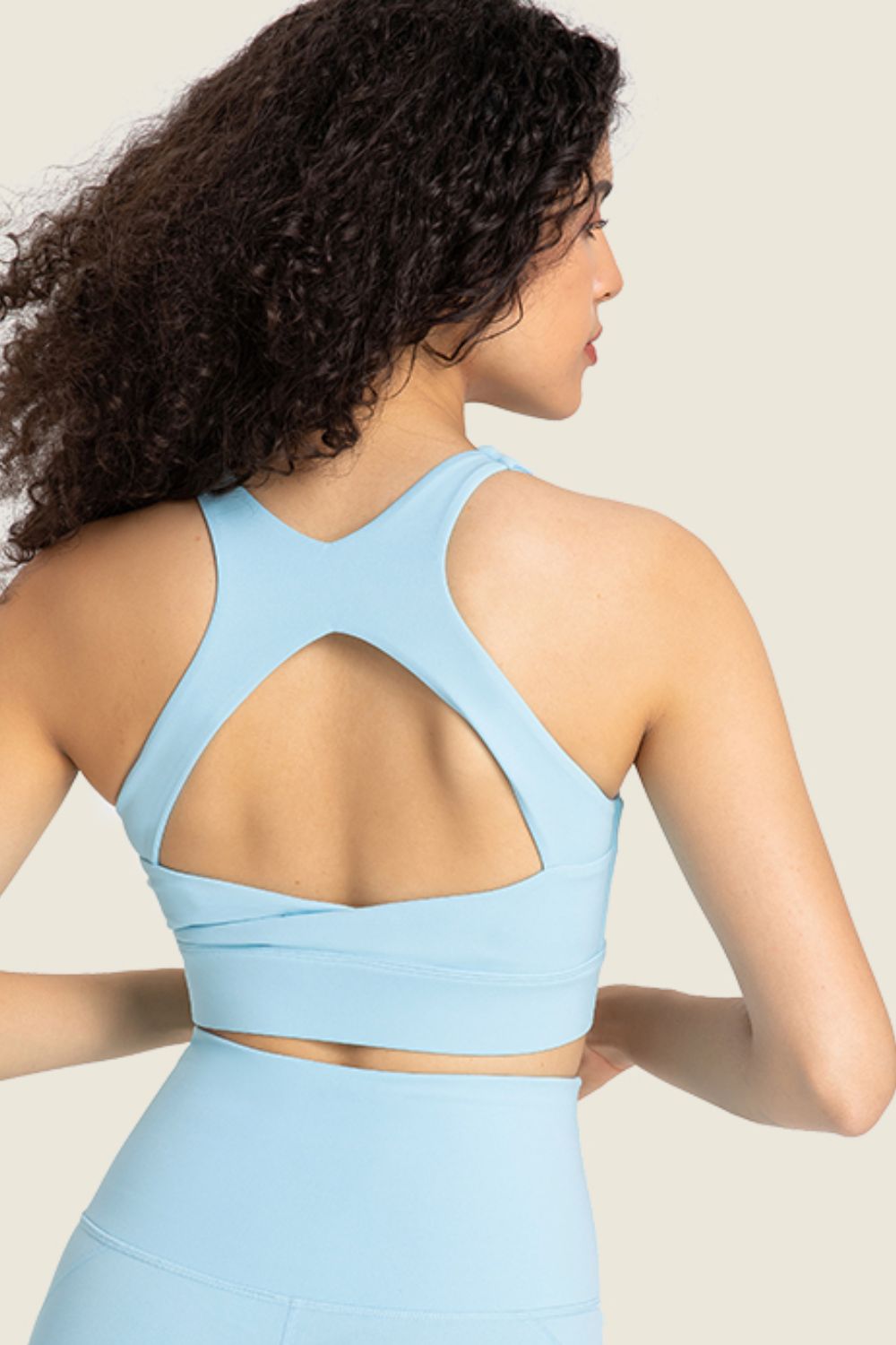 Highly Stretchy Cutout Back Sports Bra