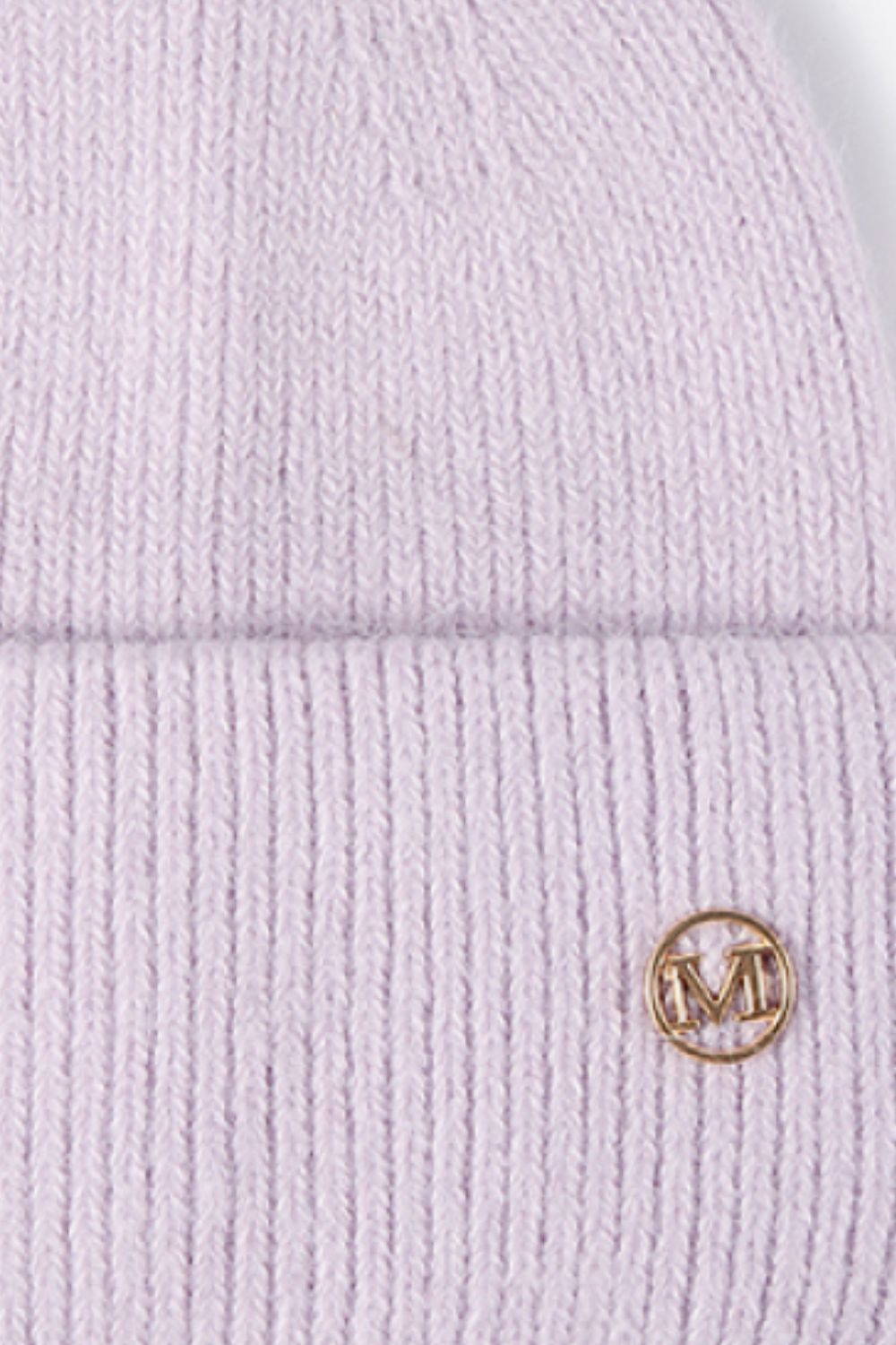 M Rib-Knit Cuff Beanie