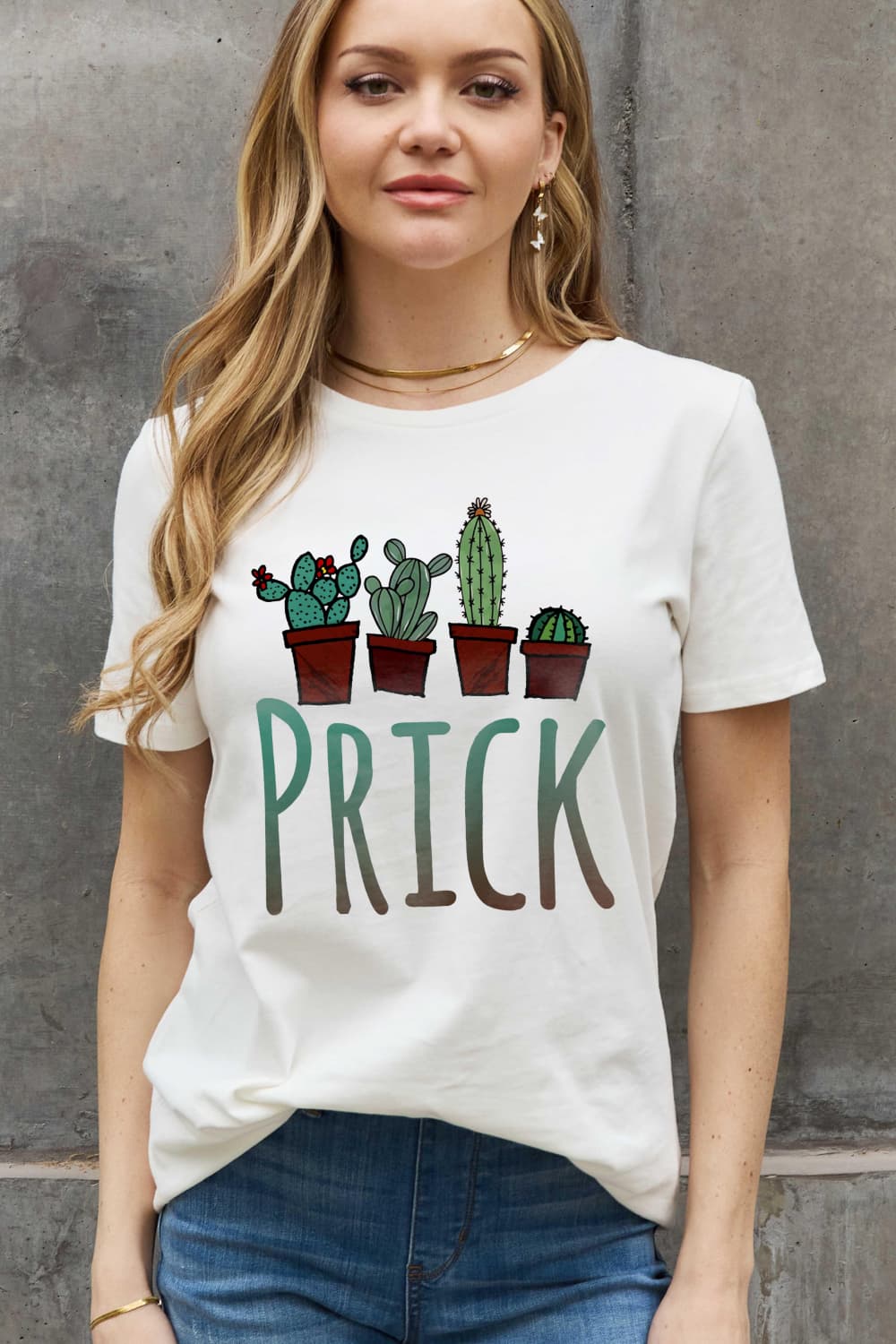 Simply Love Full Size PRICK Graphic Cotton Tee