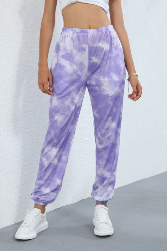 Tie-Dye Elastic Waist Joggers