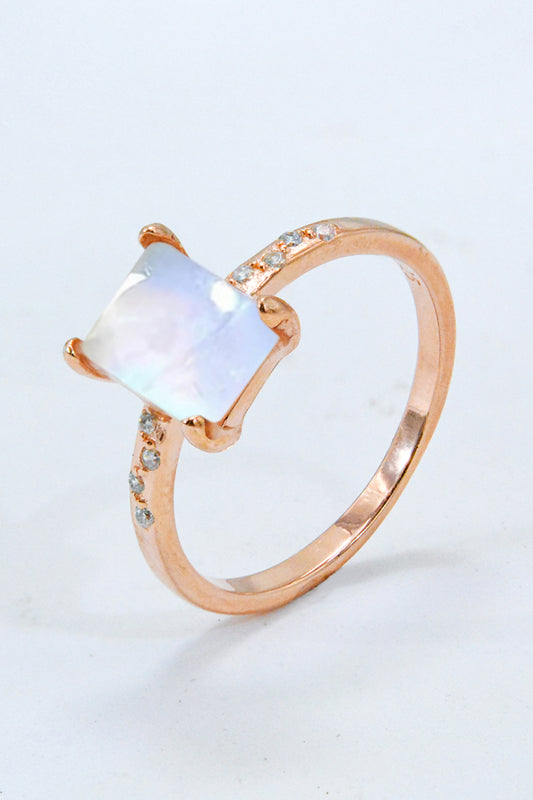 Square Moonstone Ring