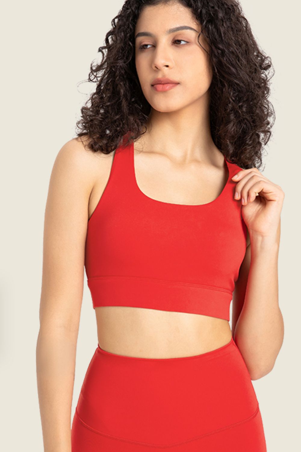 Highly Stretchy Cutout Back Sports Bra