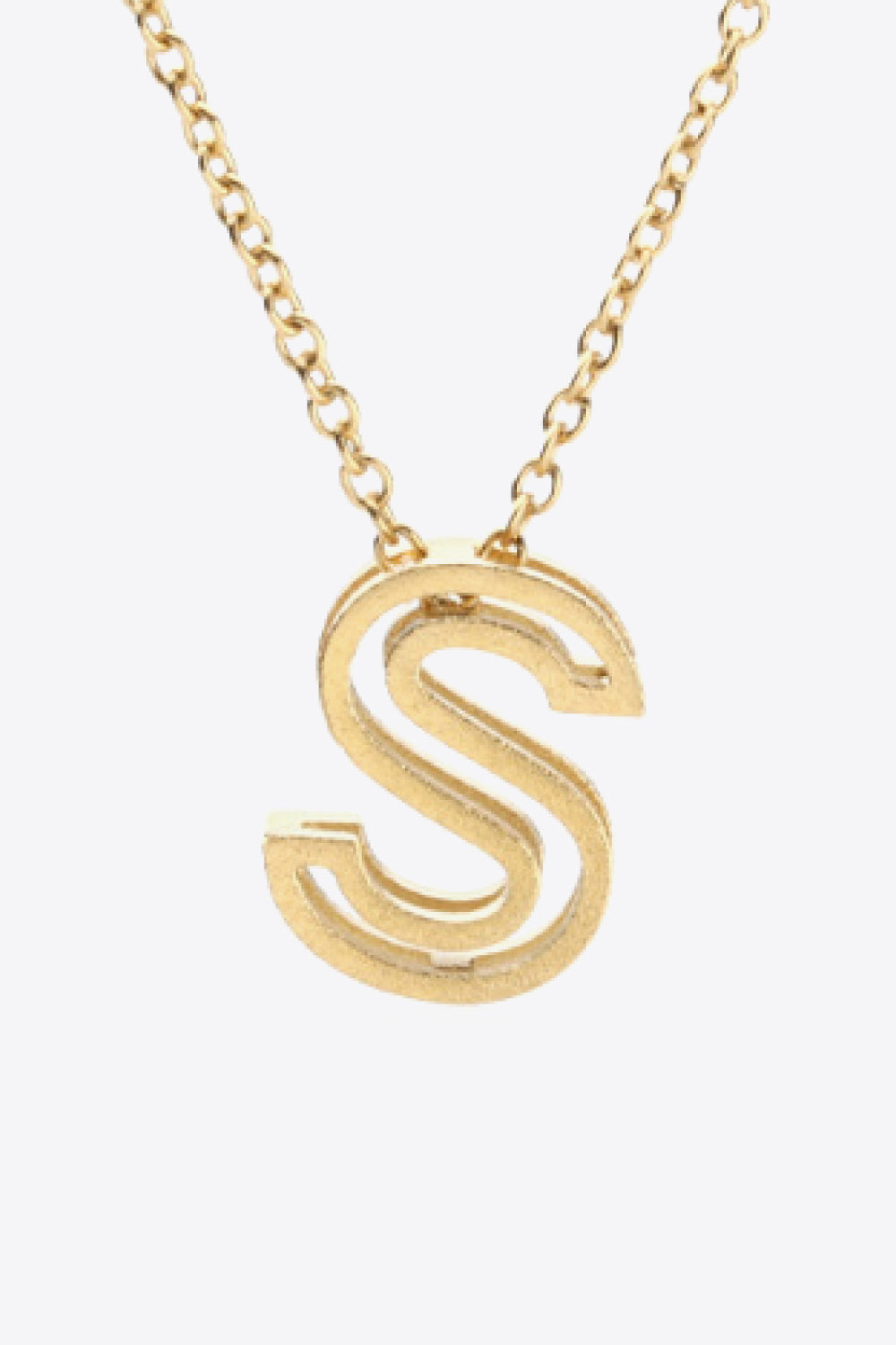 K to T Letter Pendant Necklace