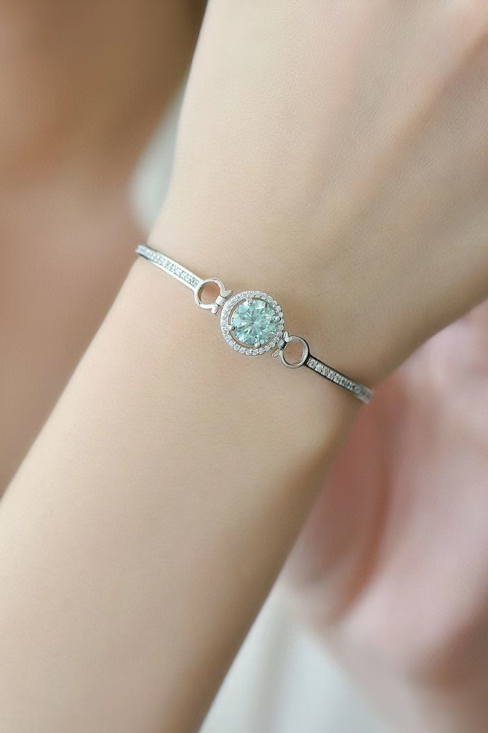 Moissanite 18K Platinum-Plated Bracelet