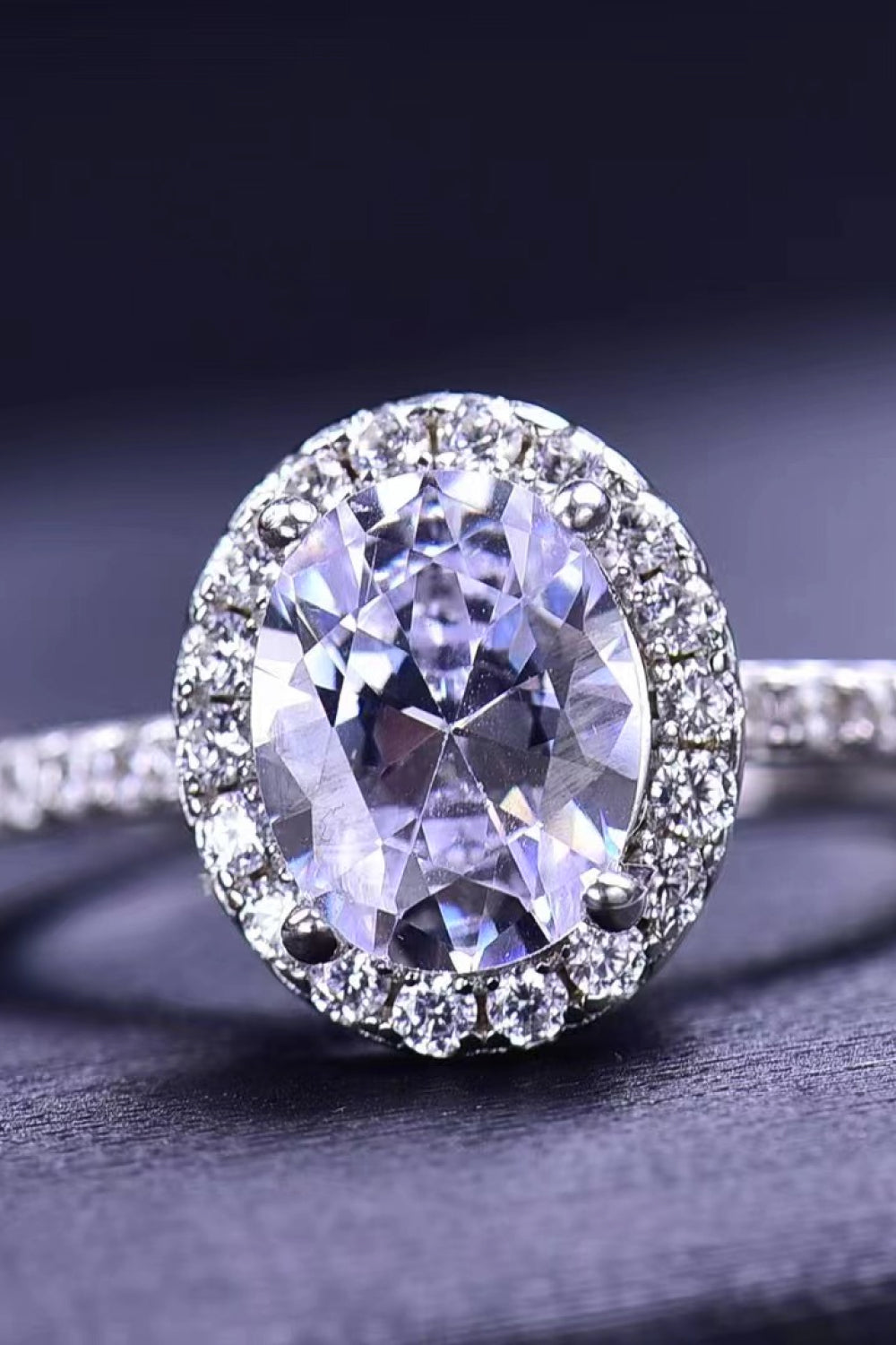 2 Carat Moissanite 18k Platinum-Plated Ring