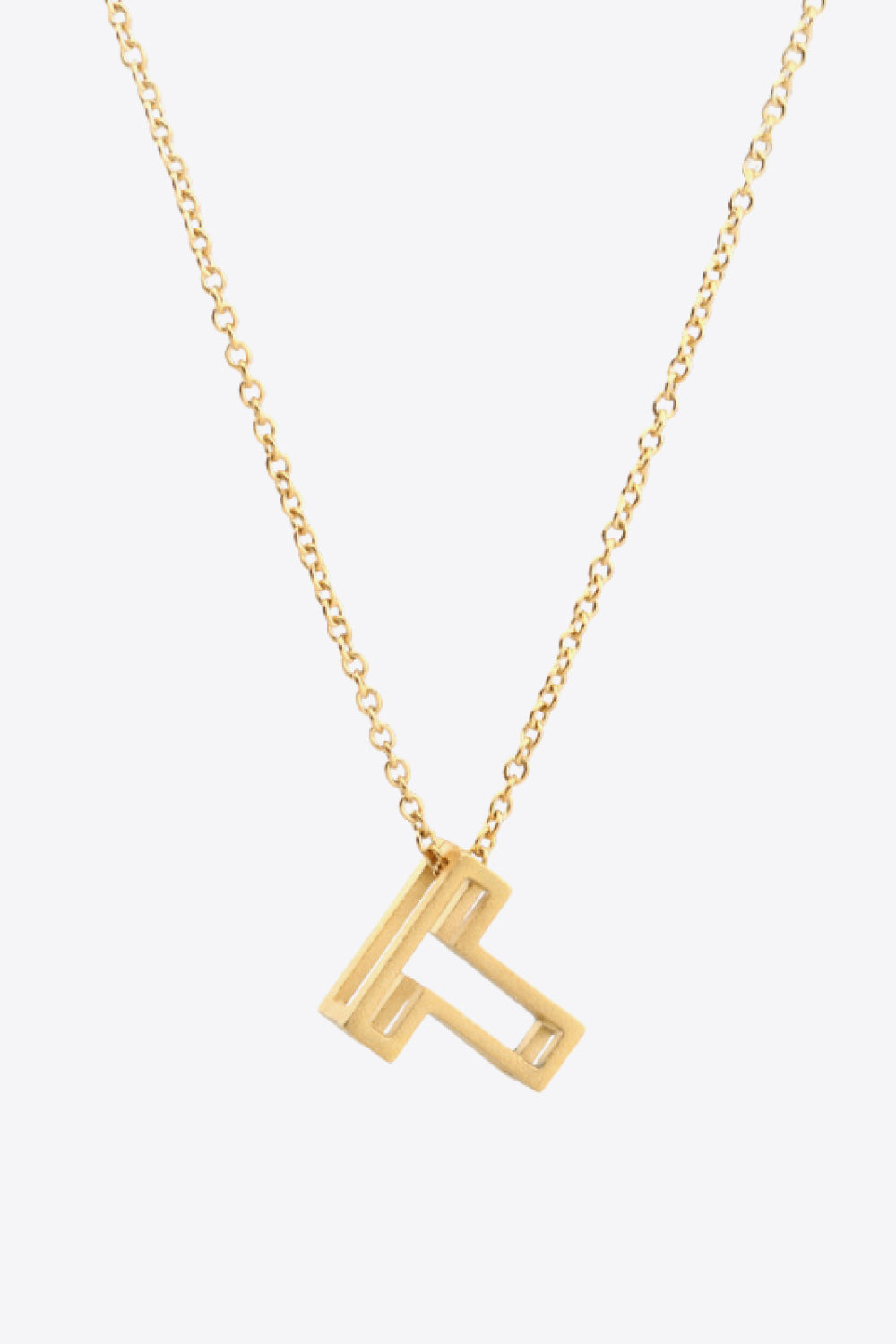 K to T Letter Pendant Necklace