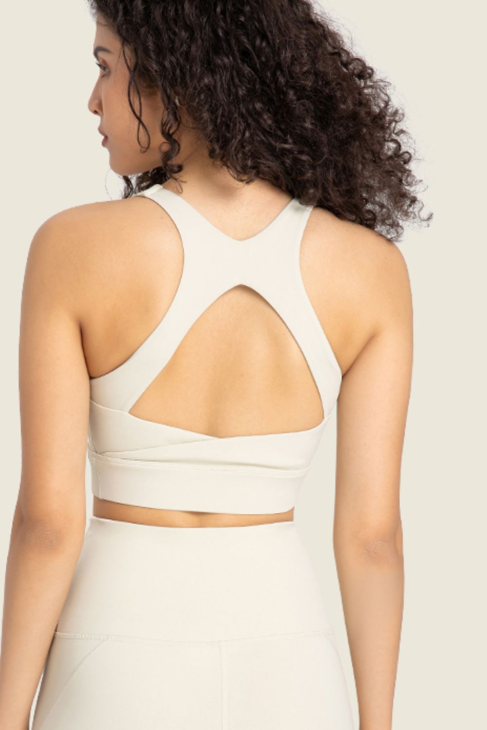 Highly Stretchy Cutout Back Sports Bra