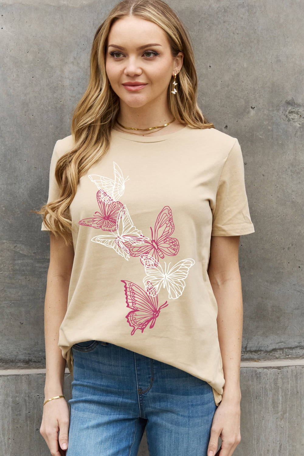 Simply Love Full Size Butterfly Graphic Cotton Tee