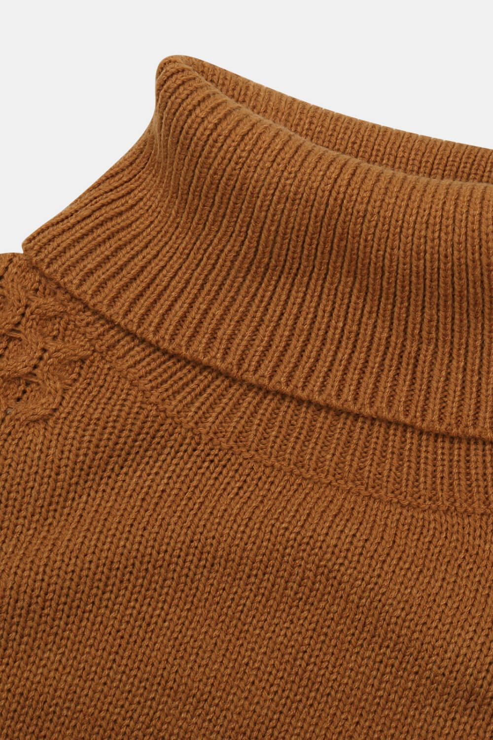 Turtleneck Dropped Shoulder Sweater