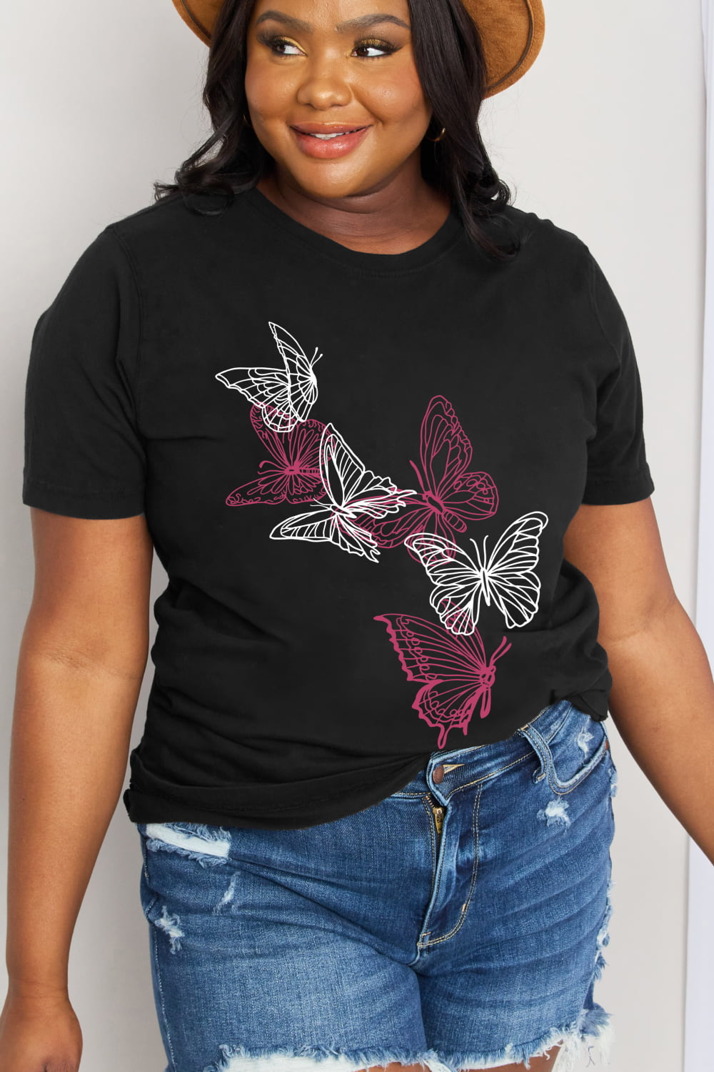 Simply Love Full Size Butterfly Graphic Cotton Tee