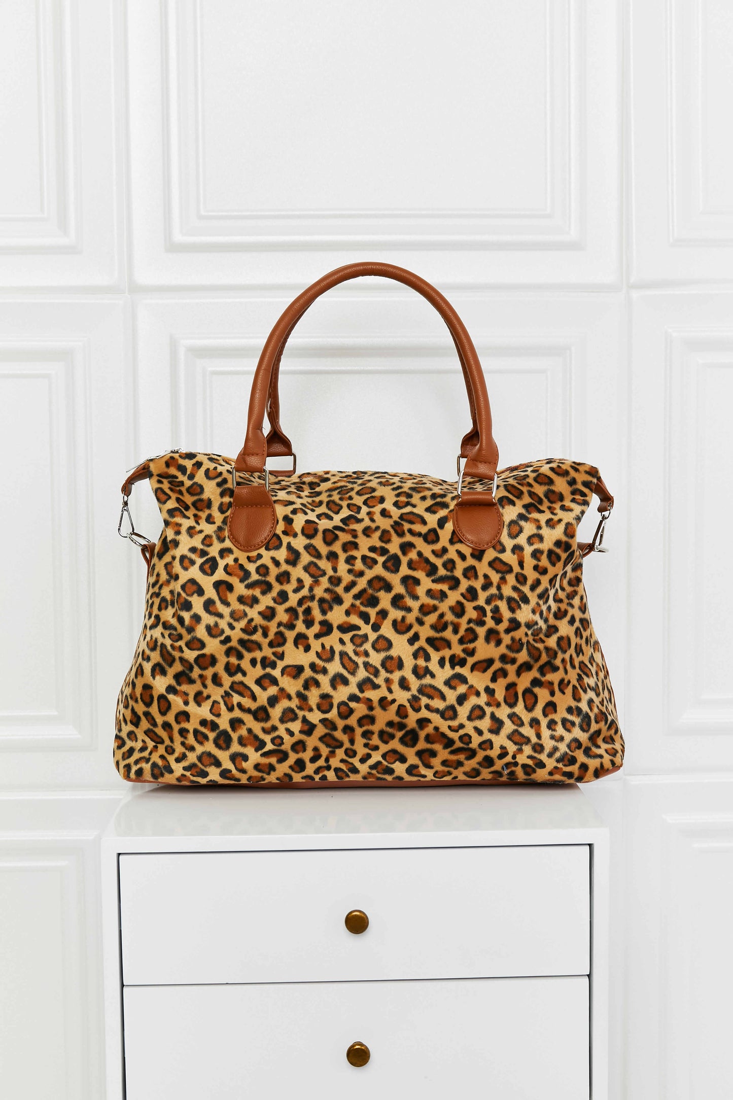 Animal Print Brushed Weekender Bag