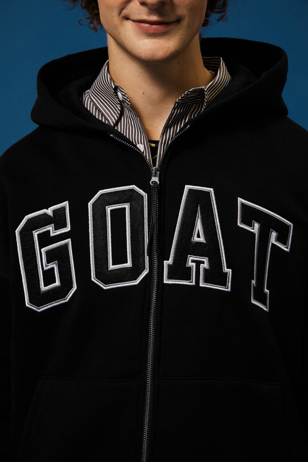 GOAT Graphic Drop Shoulder Hooded Jacket