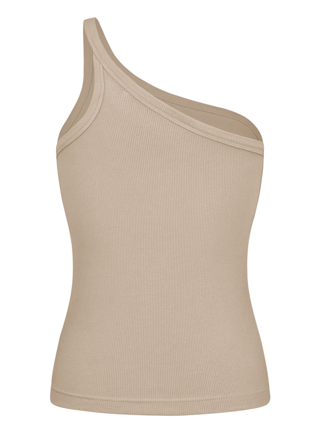 Ribbed One-Shoulder Tank