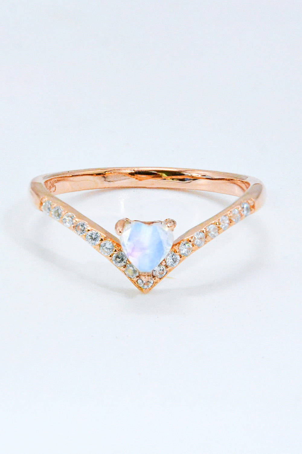 Moonstone Heart-Shaped Ring