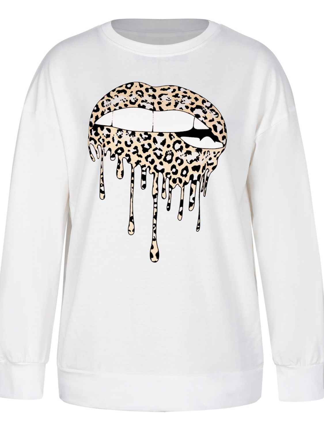 Graphic Dropped Shoulder Round Neck Sweatshirt