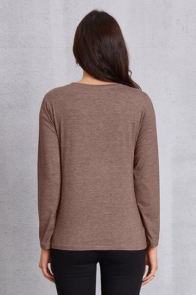 Goose Graphic Round Neck Long Sleeve T-Shirt