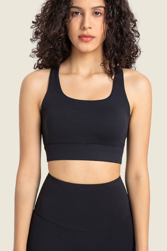 Highly Stretchy Cutout Back Sports Bra