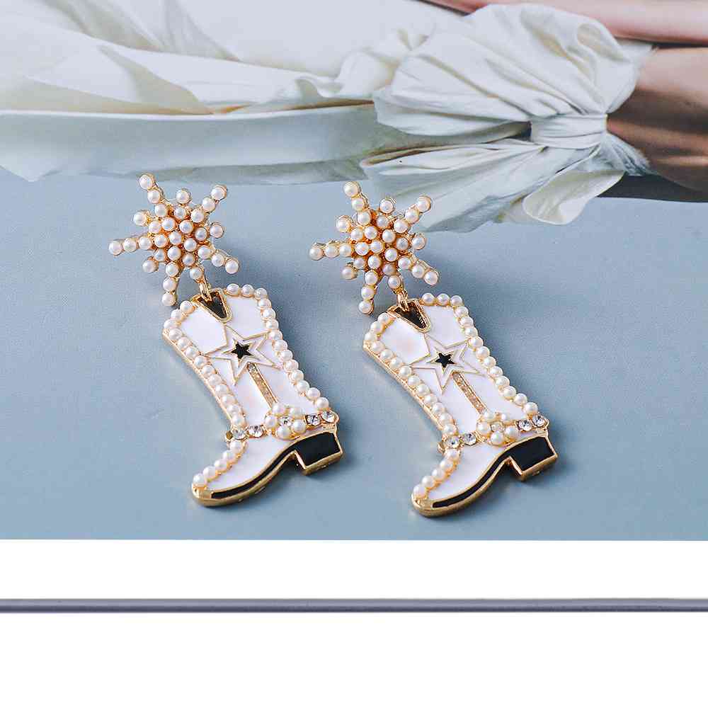 Boot Alloy Dangle Earrings