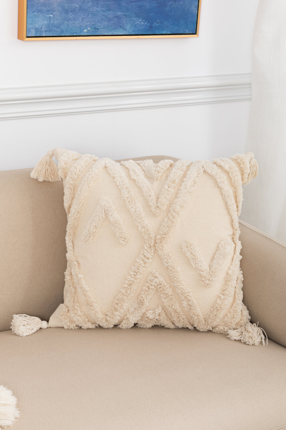 8 Styles Fringe Trim Throw Pillow Cover