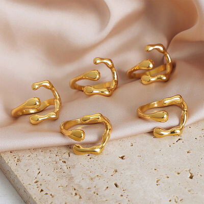 18K Gold-Plated Irregular Open Ring