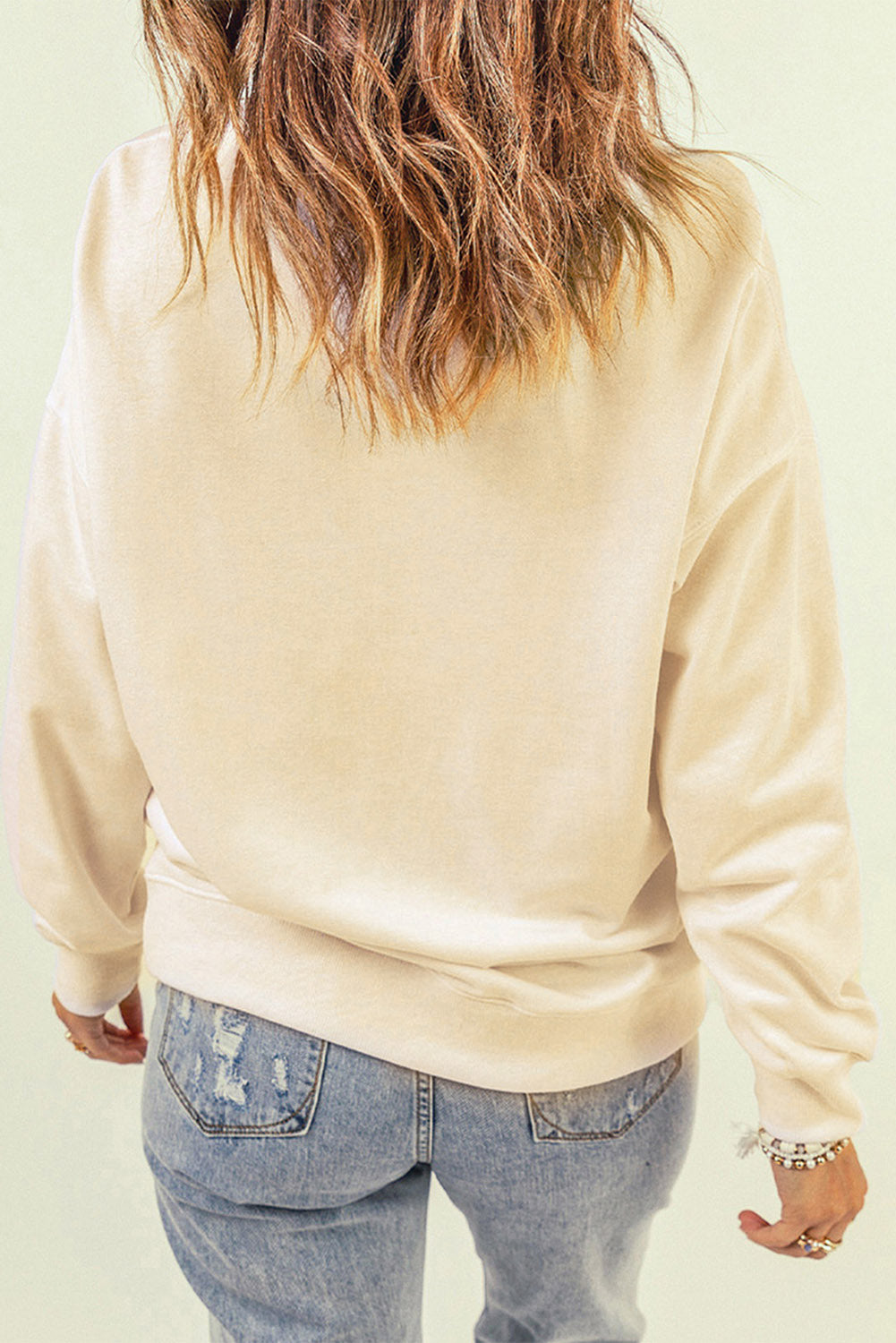 Dropped Shoulder Round Neck Sweatshirt