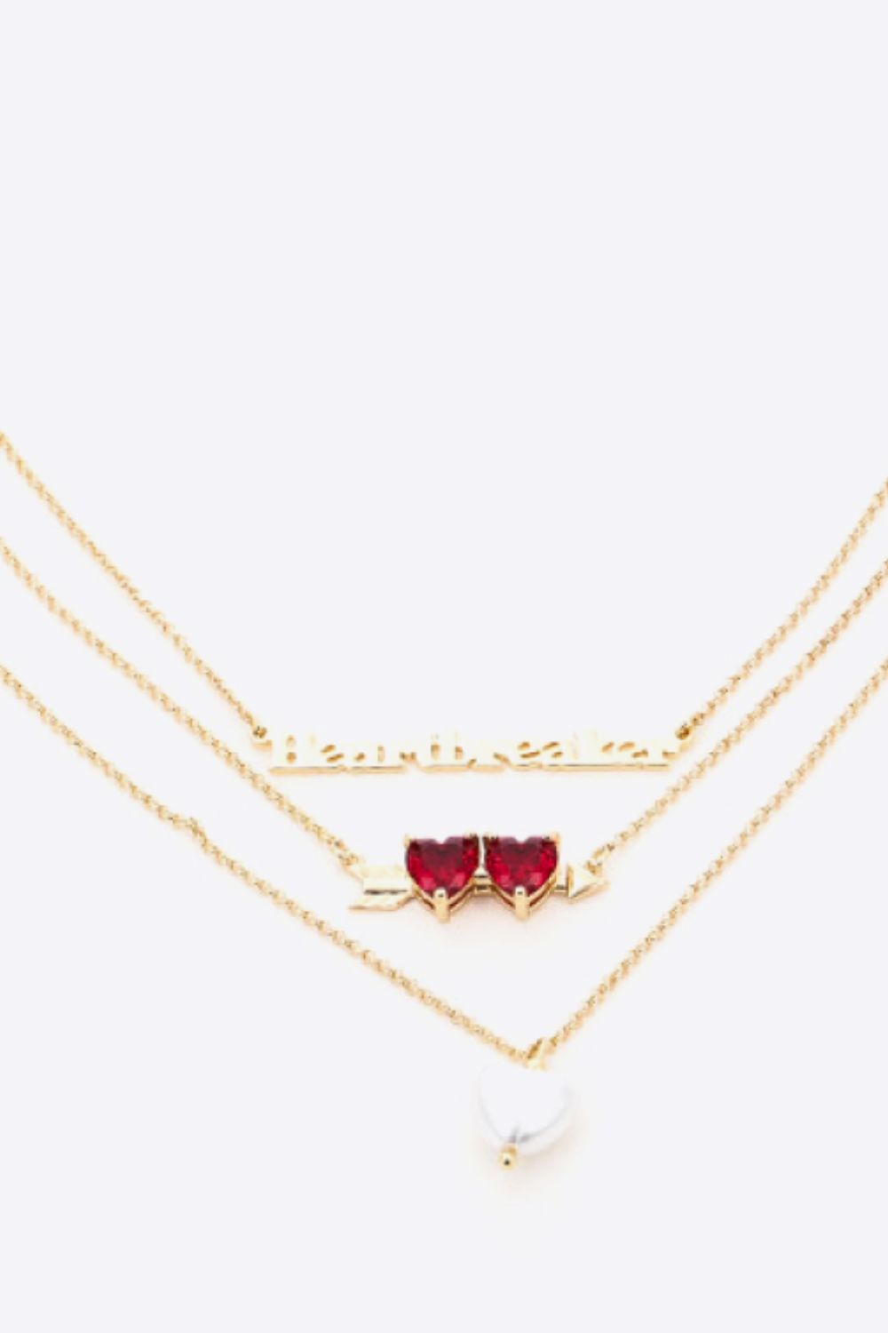 Build You Up Triple Layered Pendant Necklace