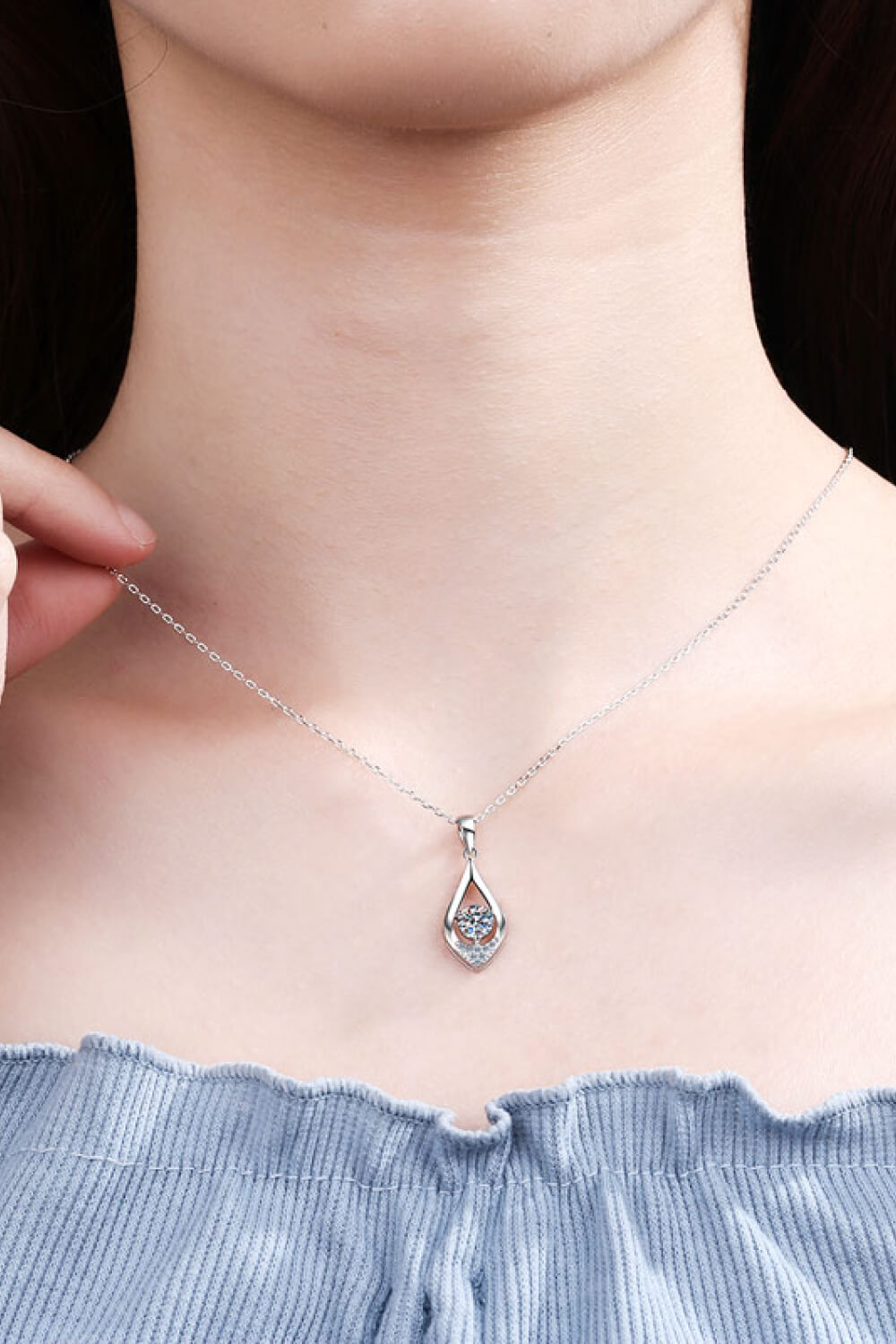 Glamorous Always Moissanite Pendant Necklace