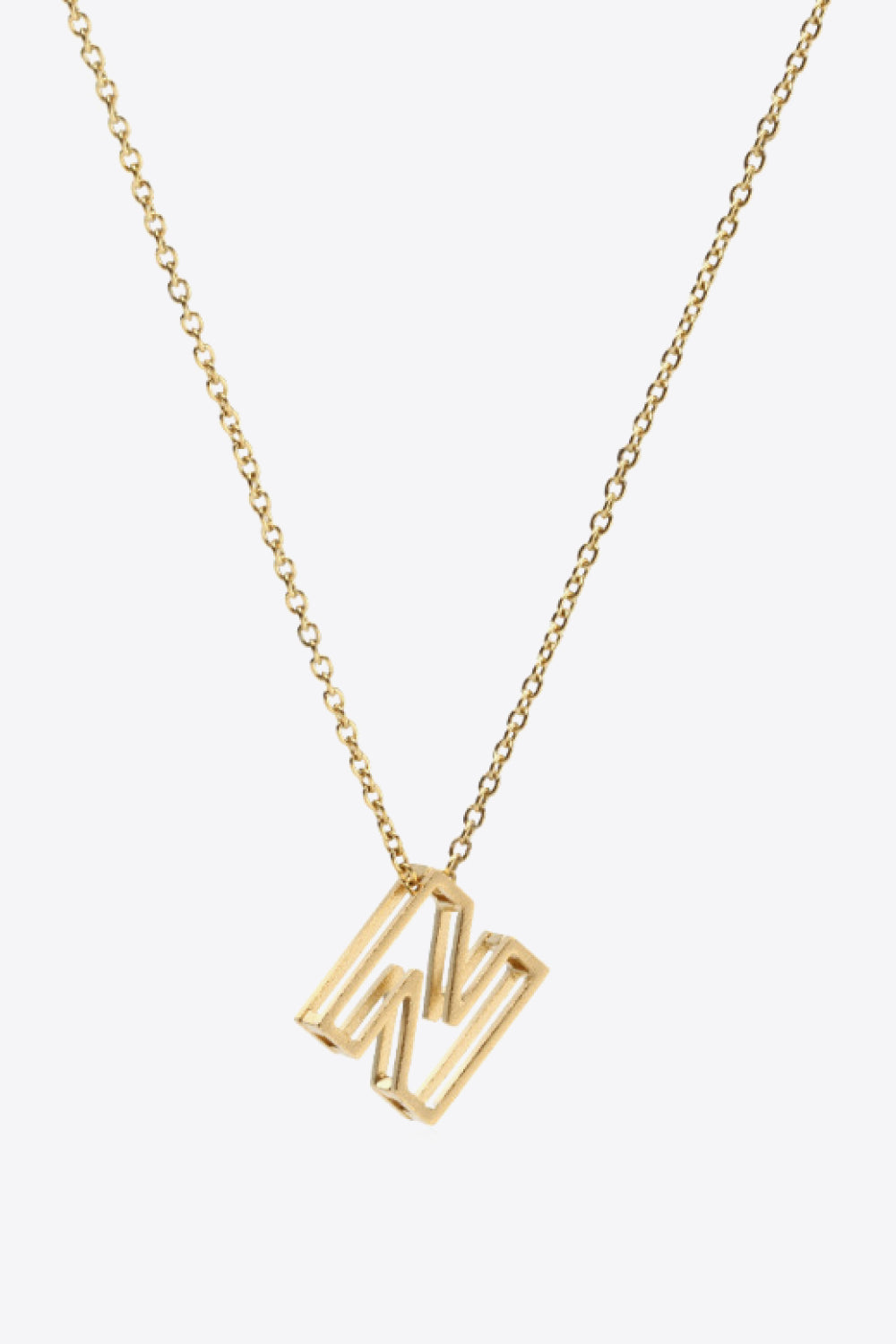 K to T Letter Pendant Necklace