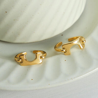 18K Gold-Plated Irregular Open Ring