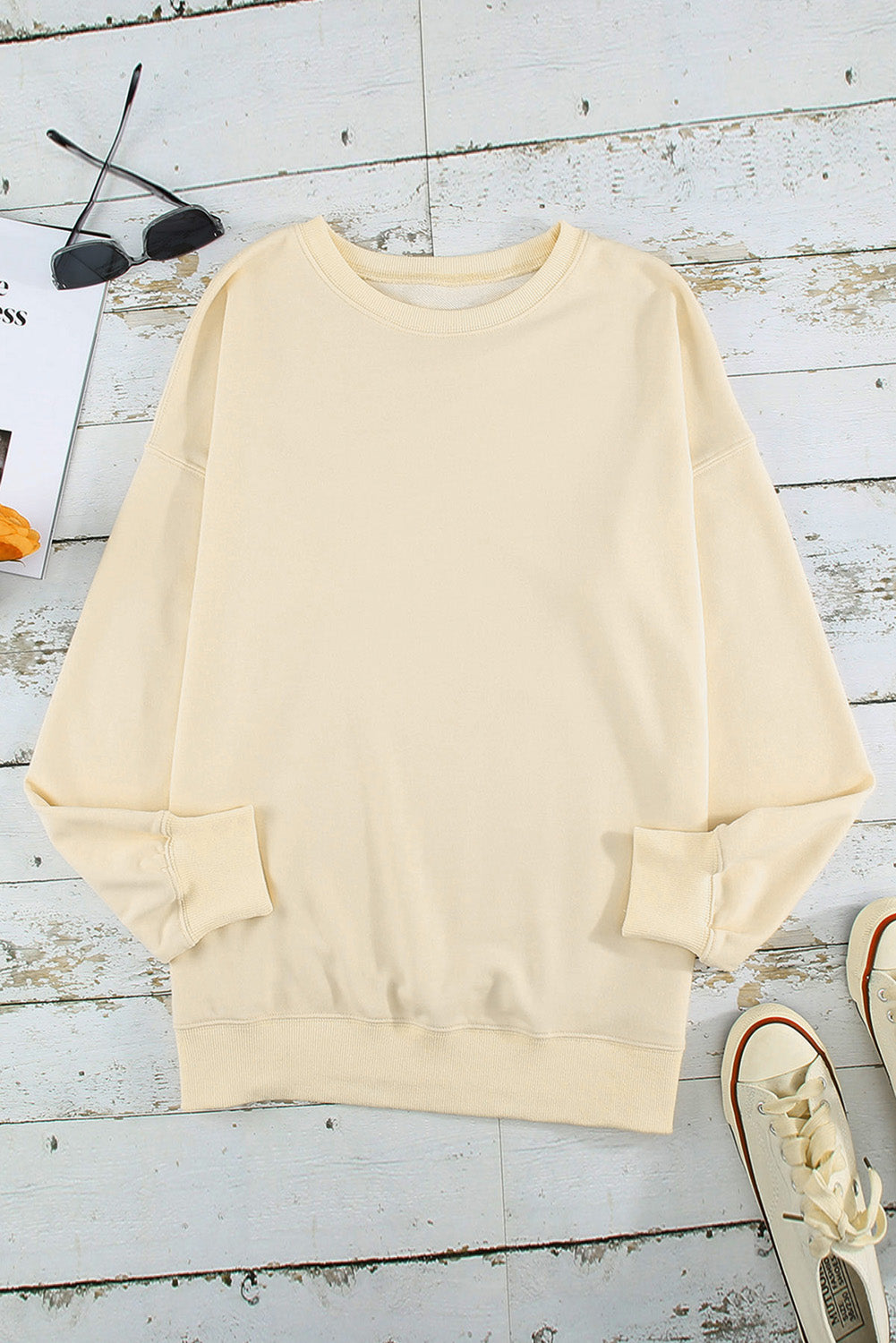 Dropped Shoulder Round Neck Sweatshirt