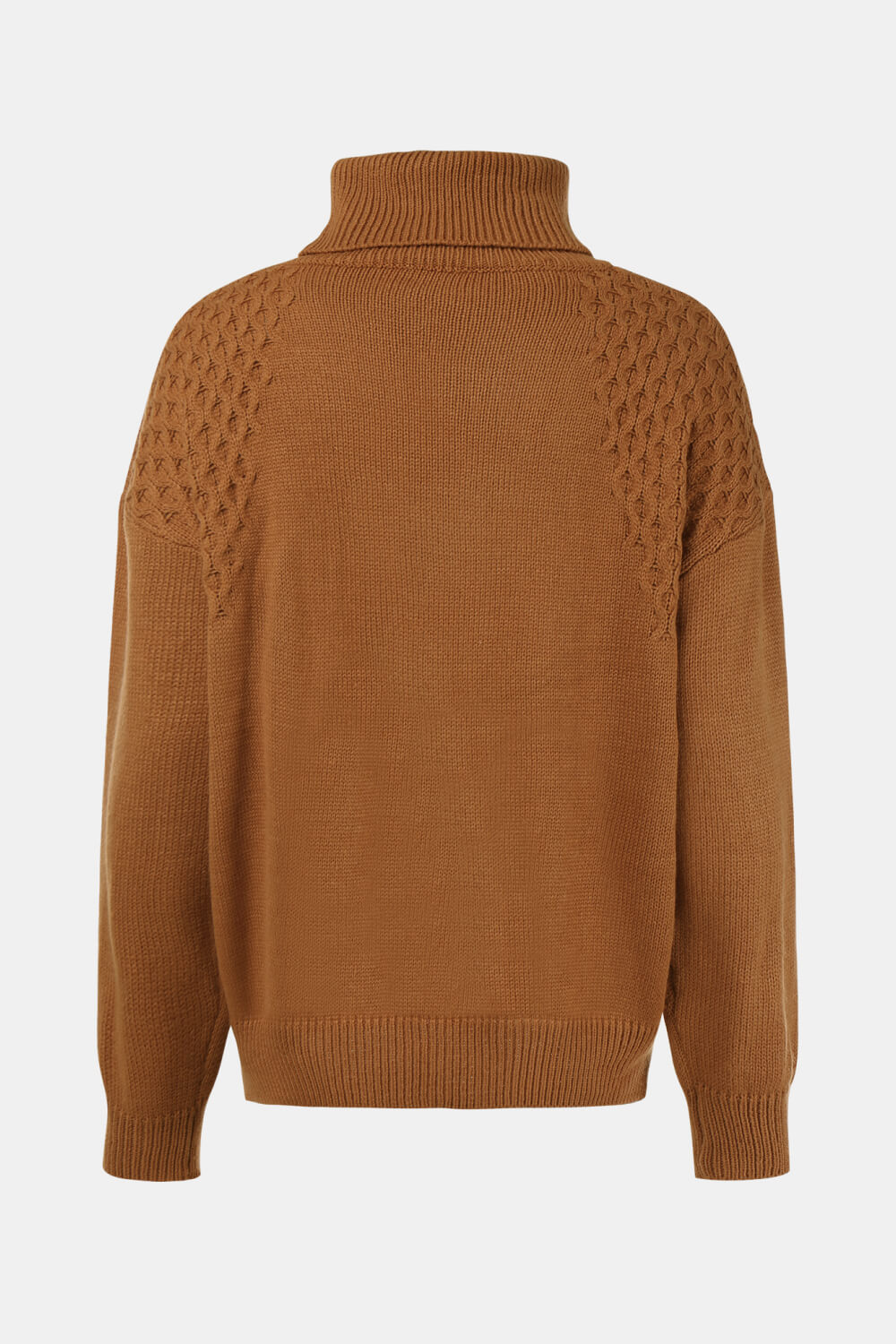 Turtleneck Dropped Shoulder Sweater