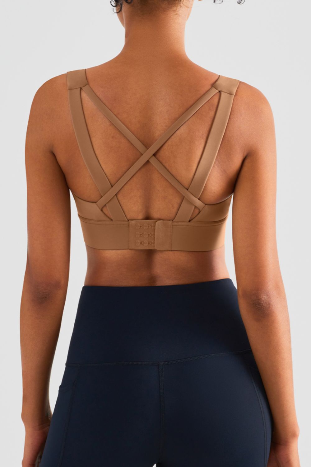 Highly Stretchy Crisscross Back Sports Bra