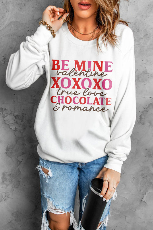 Letter Graphic Long Sleeve Sweatshirt