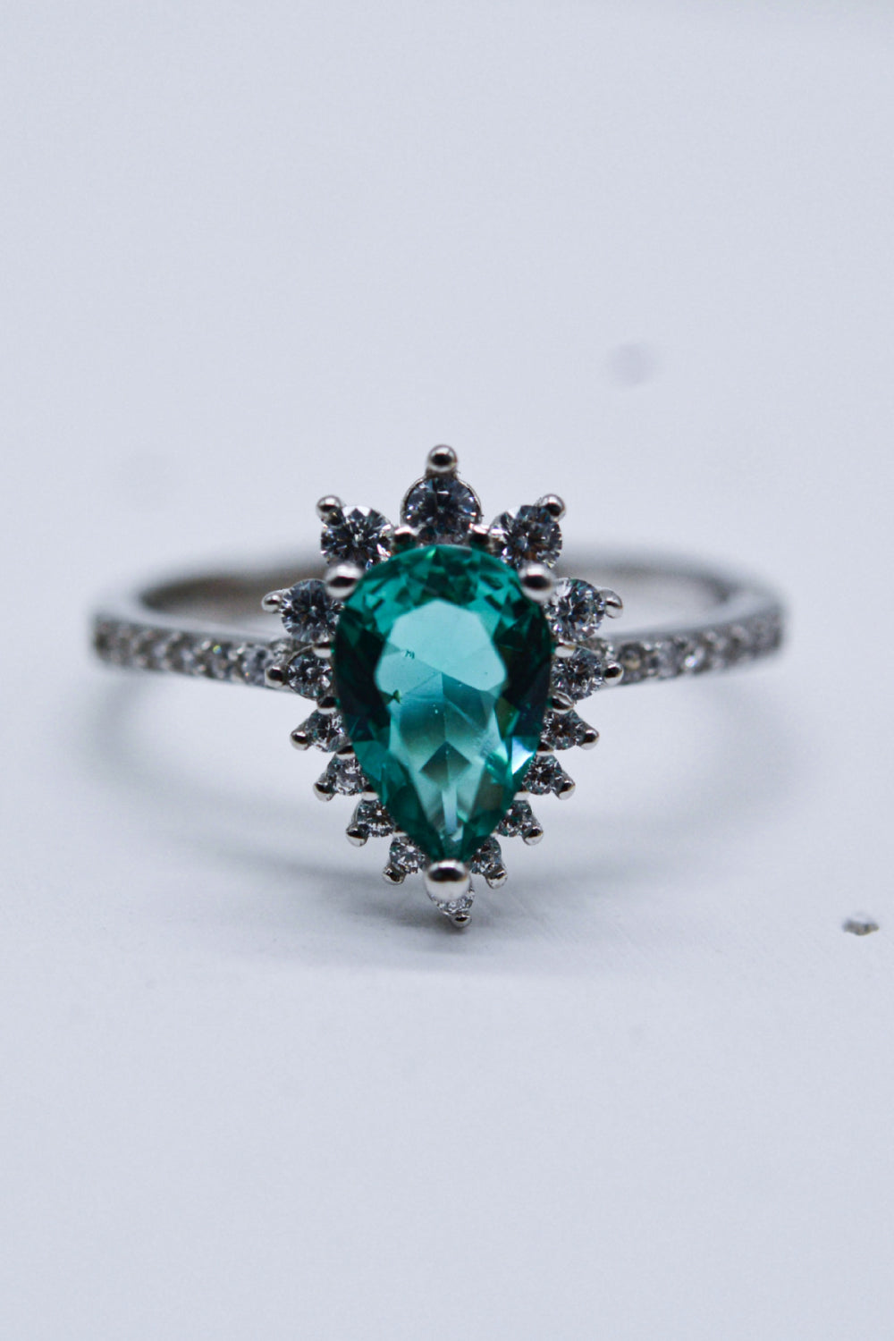 Paraiba Tourmaline Pear Shape Ring