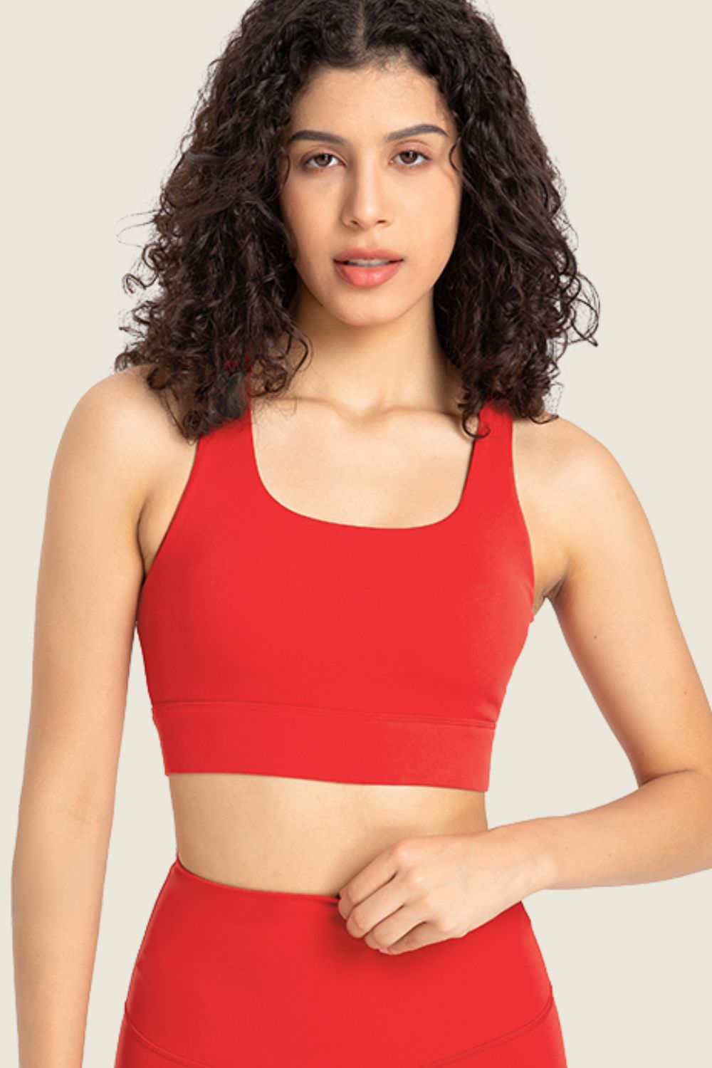 Highly Stretchy Cutout Back Sports Bra