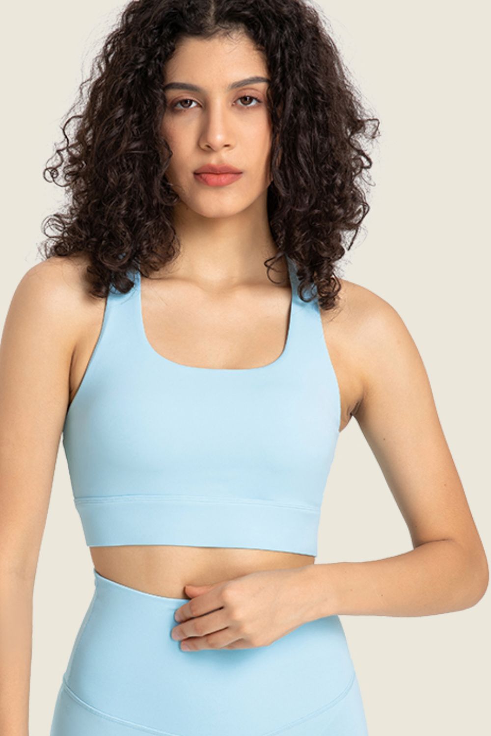 Highly Stretchy Cutout Back Sports Bra