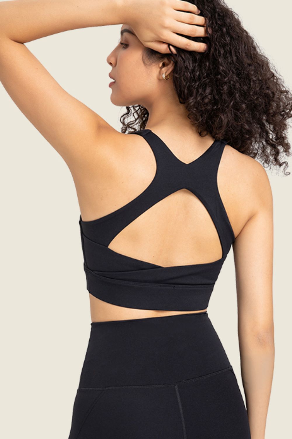 Highly Stretchy Cutout Back Sports Bra