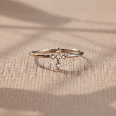 925 Sterling Silver Cross Ring