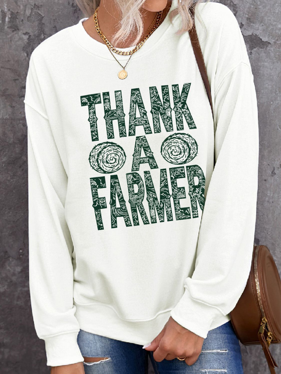 THANK A FARMER Graphic Sweatshirt