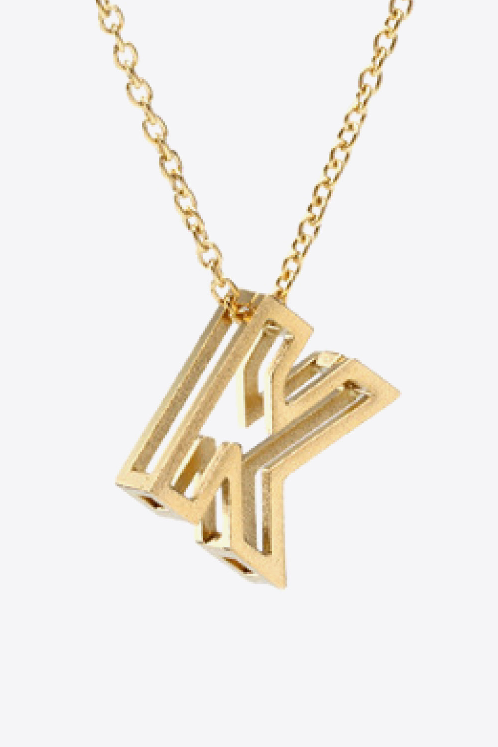 K to T Letter Pendant Necklace