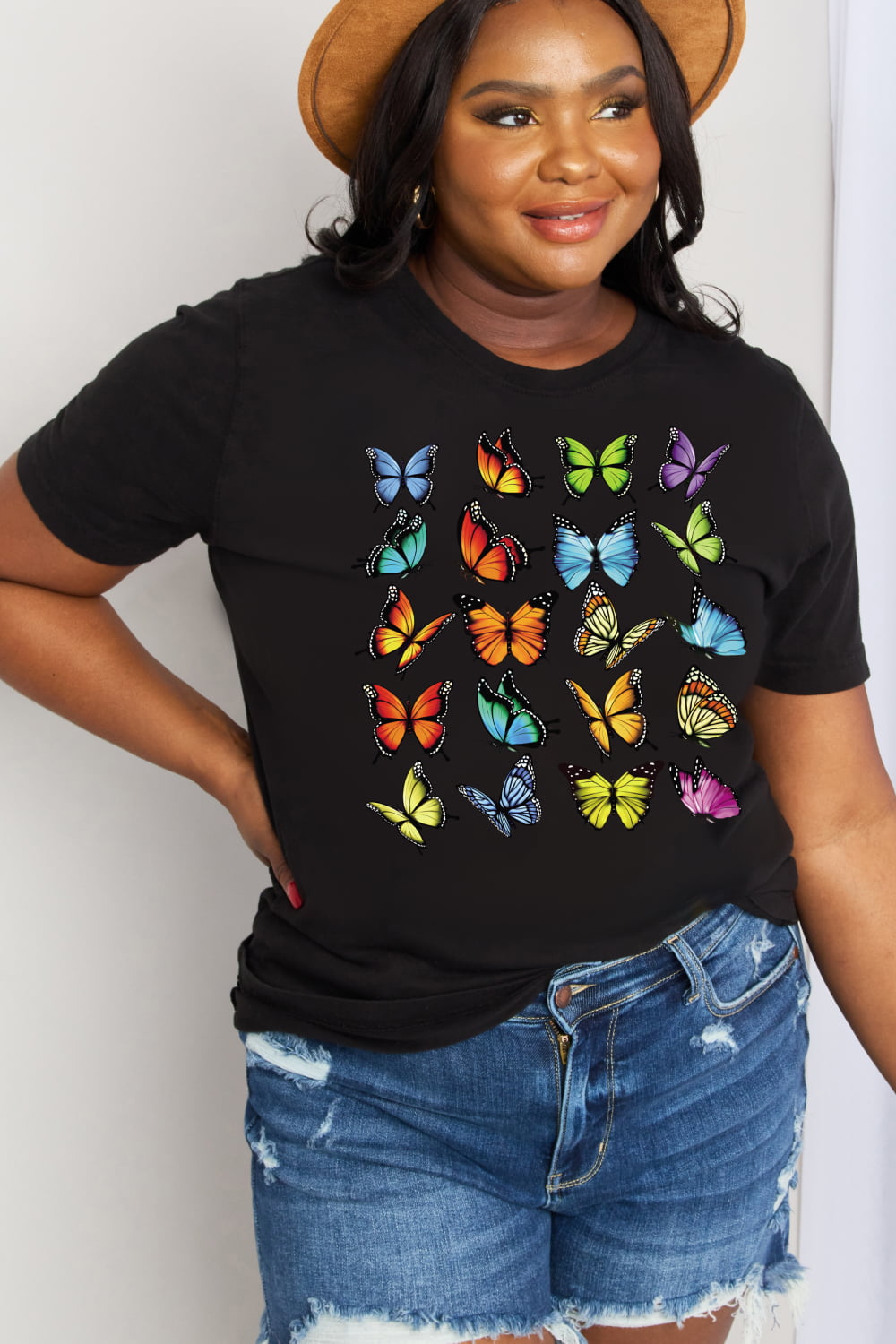 Simply Love Full Size Butterfly Graphic Cotton Tee