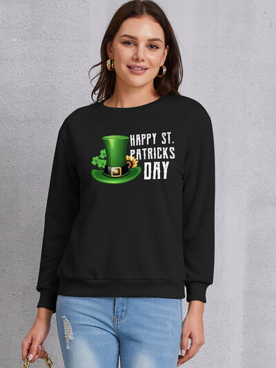 HAPPY ST. PATRICKS DAY Dropped Shoulder Sweatshirt