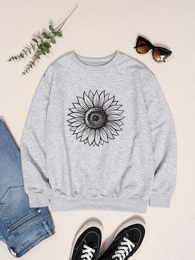 Sunflower Round Neck Dropped Shoulder Sweatshirt