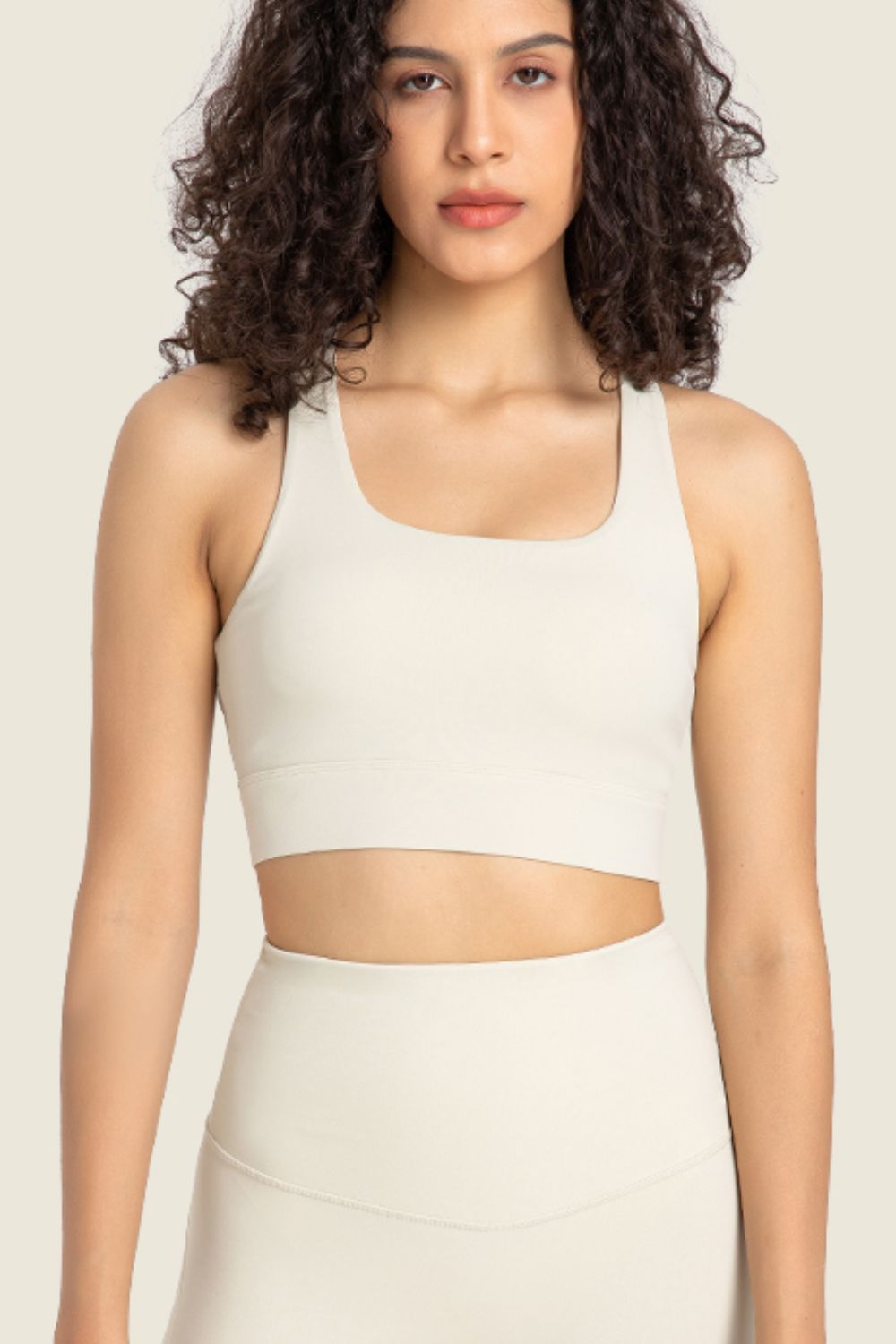 Highly Stretchy Cutout Back Sports Bra