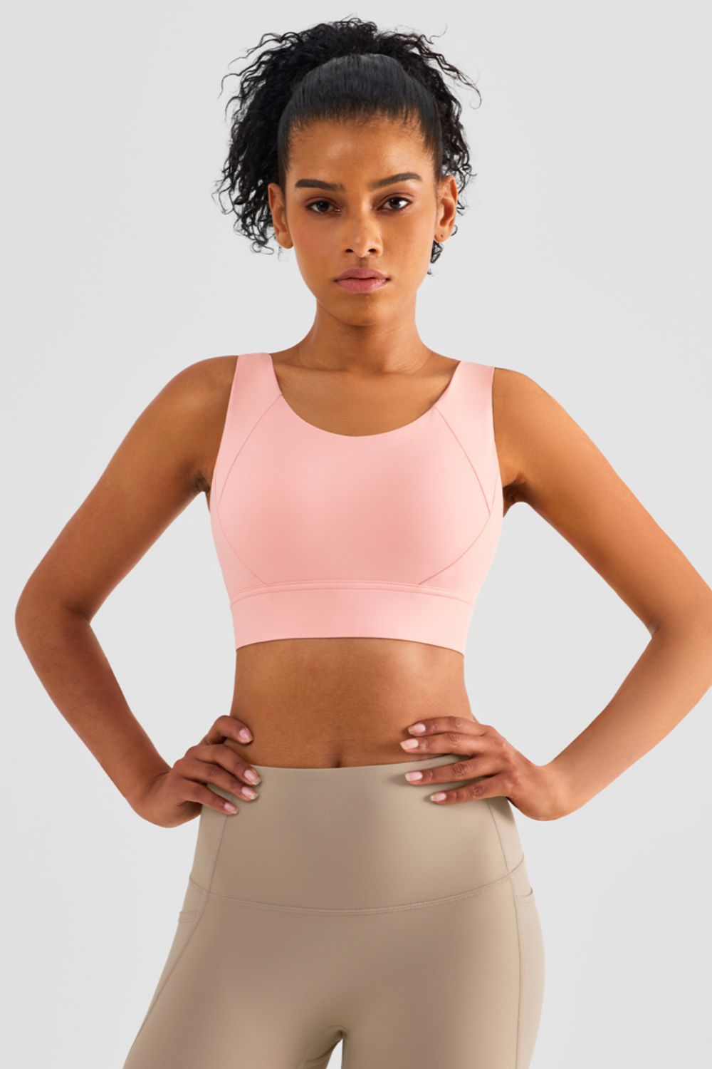 Highly Stretchy Crisscross Back Sports Bra