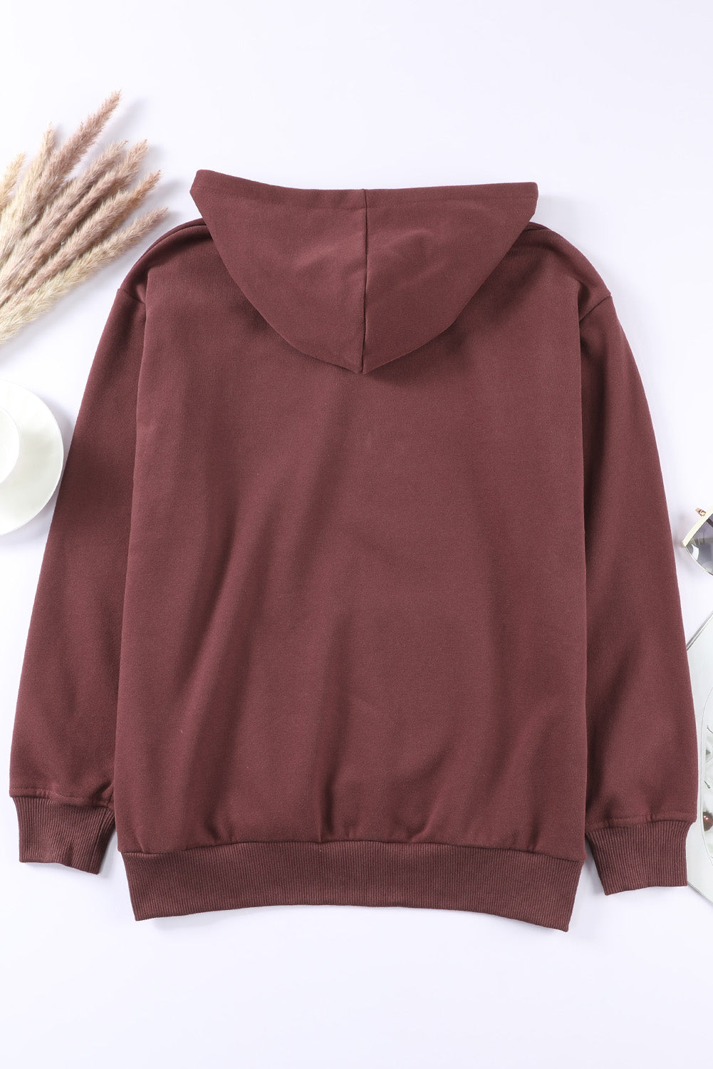 Dropped Shoulder Kangaroo Pocket Hoodie