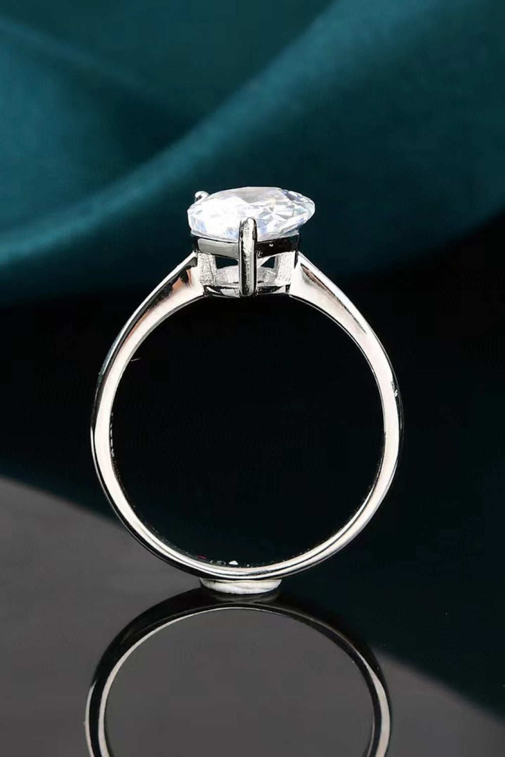 Classic Teardrop Moissanite Ring